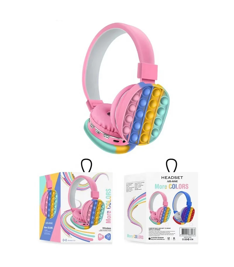 Новый дизайн гарнитуры Силиконовые push it bubble фиджет беспроводные наушники