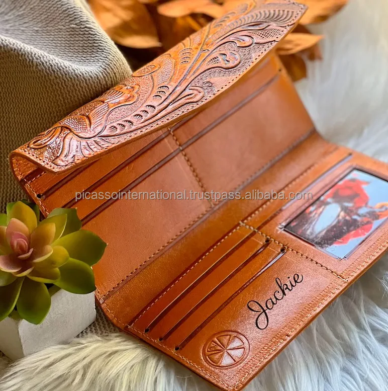 Top Notch Quality Unisex Genuine Leather Wallet Vintage Style Trendy Natural Printed Casual Birthday Gift Newly Arrived Stock