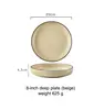 Plato de 8 pulgadas de profundidad (beige)