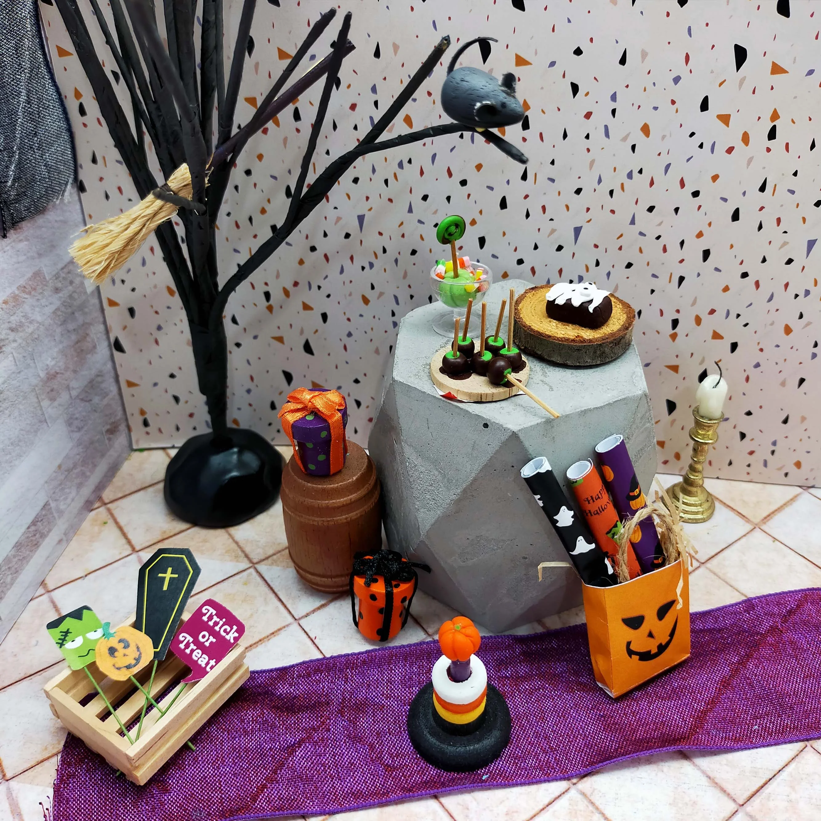 2023 Miniature Dollhouse 112 Halloween Decoration Accessory Part 8 Of