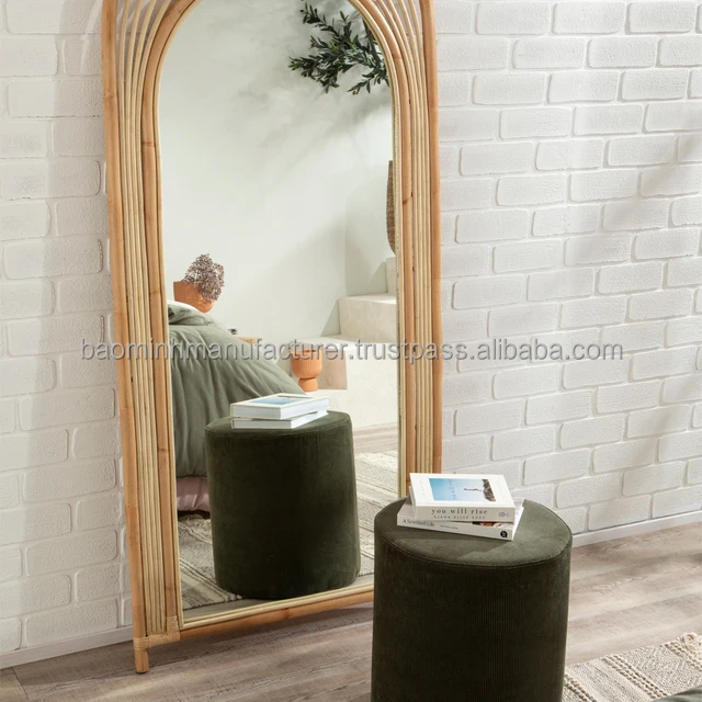 Vietnam Woven Rattan Cane Full Length Mirror Buy Rattan Mirror Rattan Mirror Arch Mirror