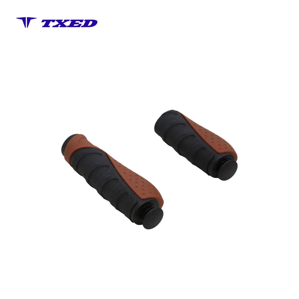 VELO Asymmetrical 130mm/92mm TPR Double-Ended Plugs Black Bicycle Handlebar Grips Non-slip Ergonomic Grip 22.2mm Inner Diameter