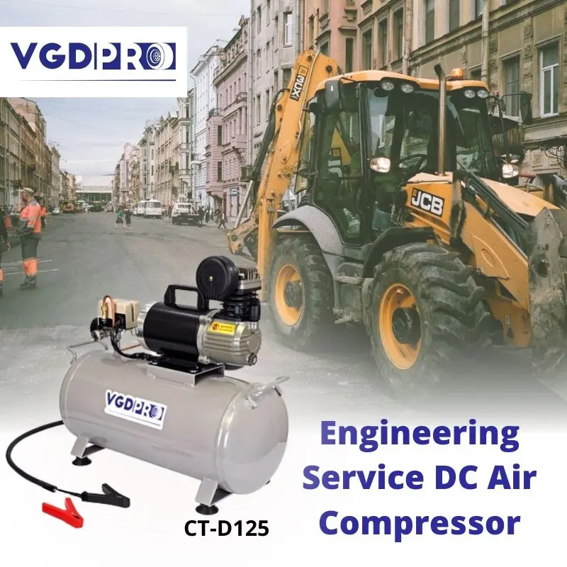 12V DC Weatherproof Professional Small Mighty Truck Oil Less Solar Power Air Compressor Machine With 25 Liter tank for Sale