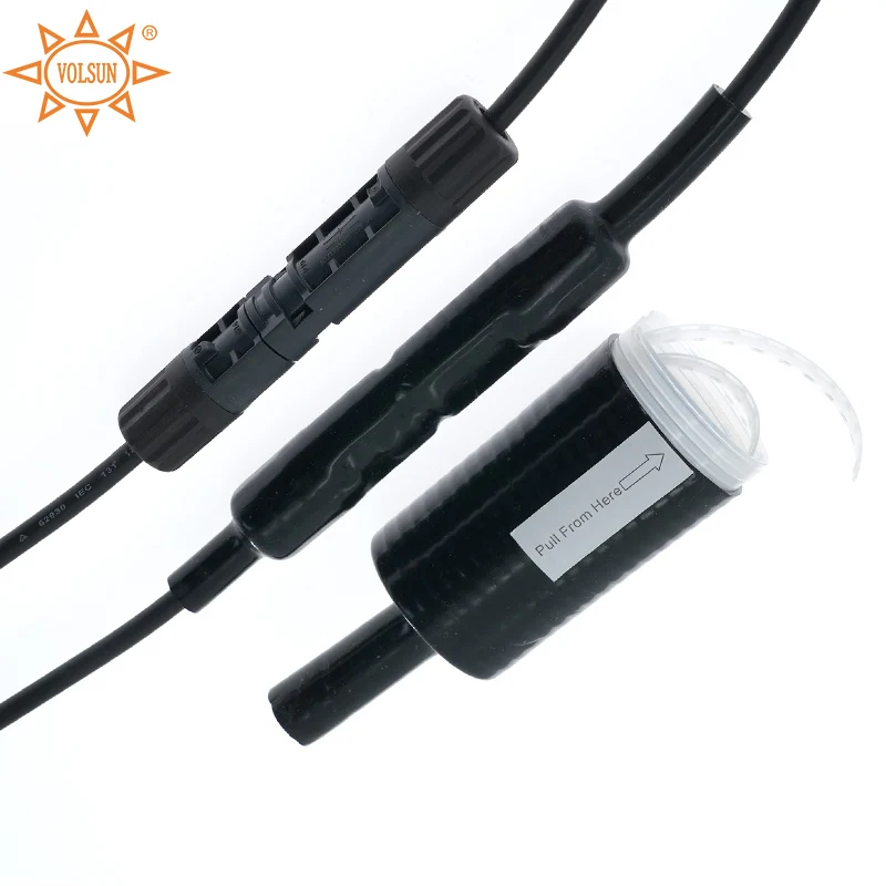Silicone Rubber Cold Shrink Tubing IP68 Waterproof Insulation Sleeve for Solar Photovoltaic MC4 Connector
