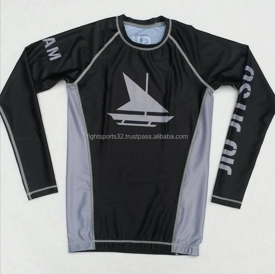 2023 Customized Design Mma Blank Rash Guard Bjj Rash Guard With Your