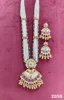White Pearl Green Stone Gold