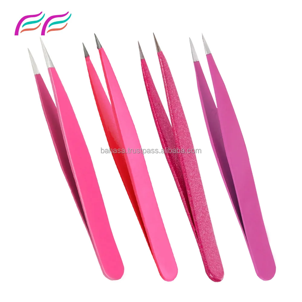 Silver Tweezers Pointed Stainless Steel Ingrown Hair Tweezers From