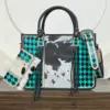 Black & Turquoise Checkered