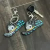 Turquoise & Black Checkered