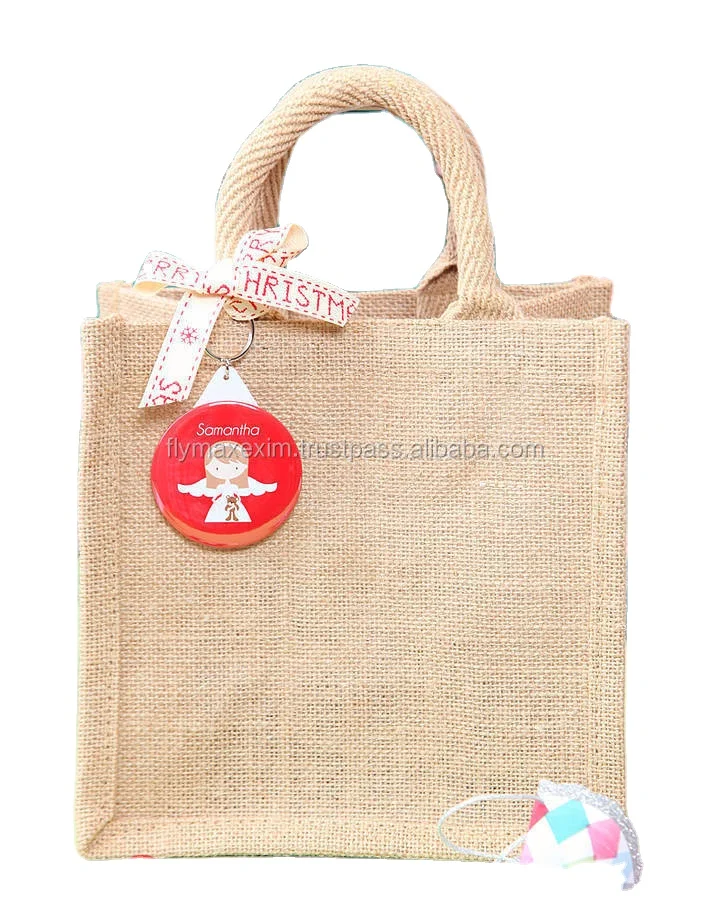  Natural Large Capacity Jute Shopping Bag Eco Friendly