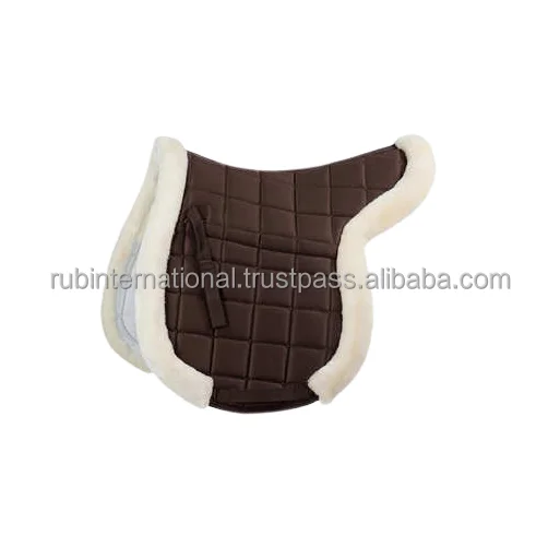 Luxury Smart Horse Saddle Pad Sheepskin Black Color Saddle Mat For Horse Custom Made Antislip