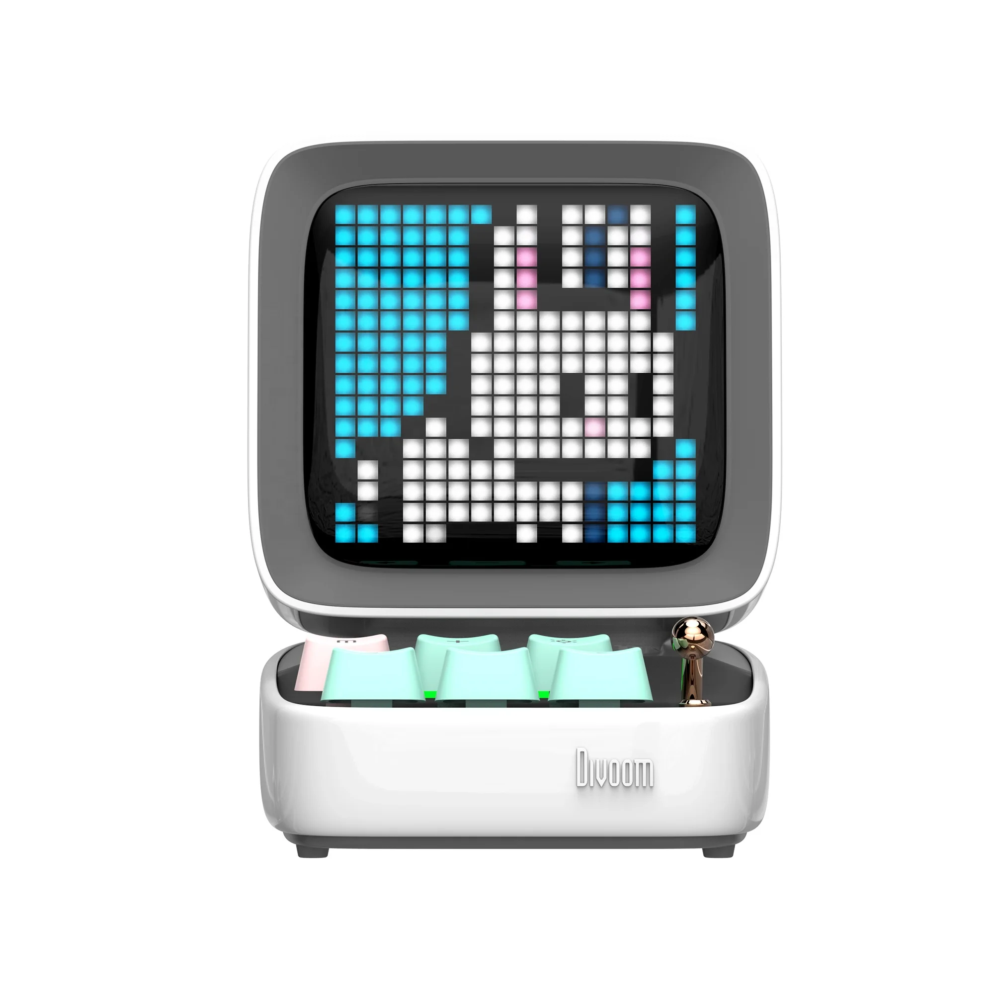 Deals Divoom Ditoo-Pro Retro Pixel Art Bluetooth Portable Speaker Alarm Clock DIY LED