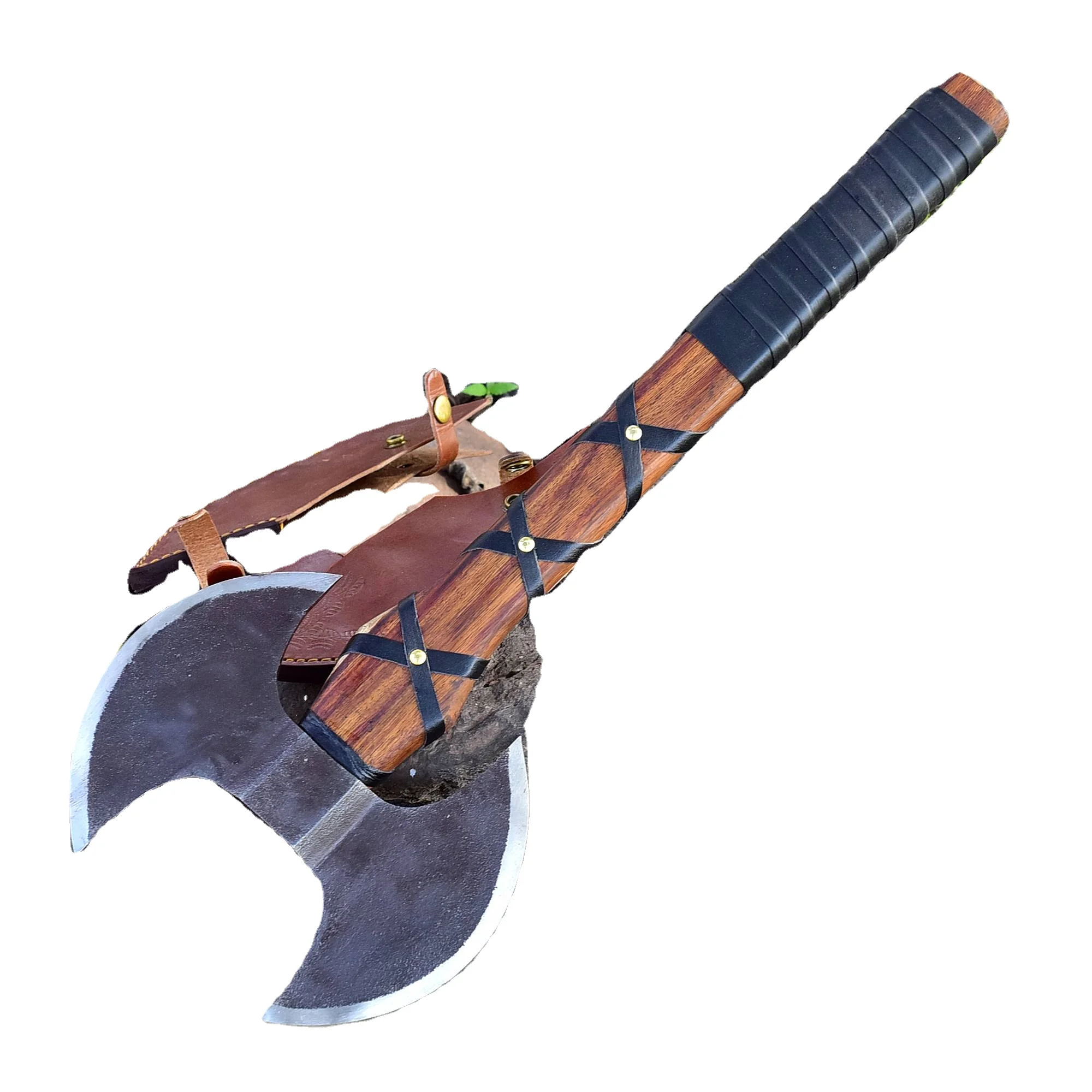 High Corban Steel Axe Big Head Rap On Handle Plastic Coated Fiberglass Handle Edge Flat Weight