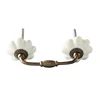 White and Antique Brass