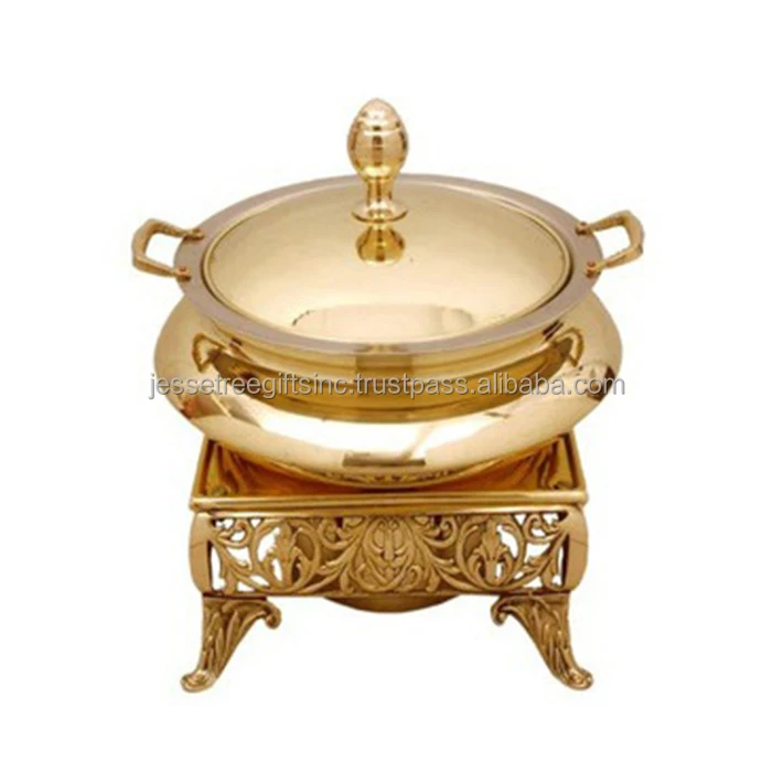 Stainless Steel Luxury Chafing Dish Buffet With Copper Plating