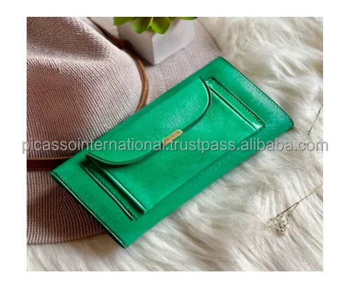 Indian Manufacturer Supply Eye Catching Look Best Quality Wholesale Natural Pattern Genuine Leather Wallet for Unisex Use