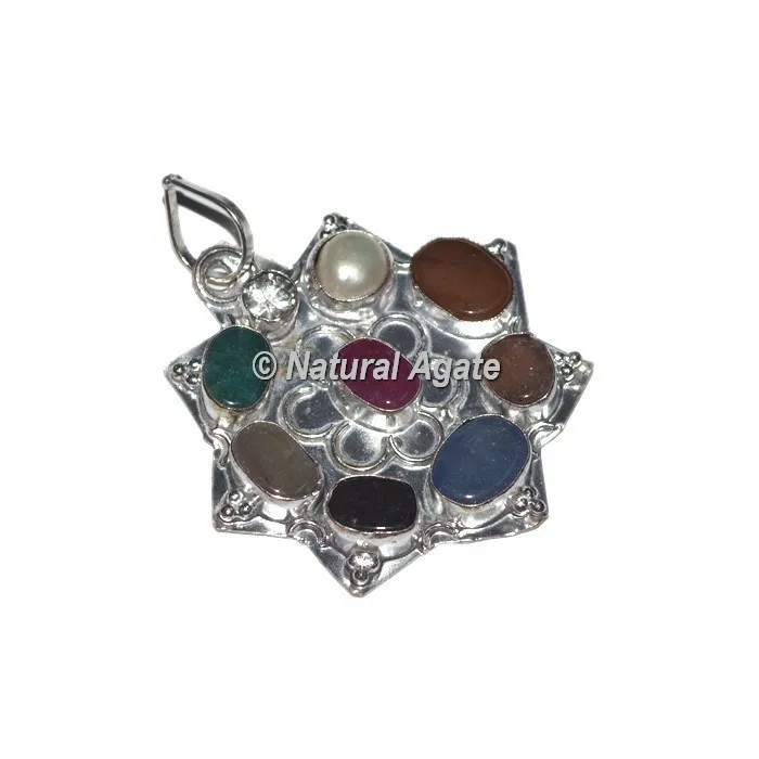 Agate 9 Plate Vastu Pendants | Seven Chakra Pendants