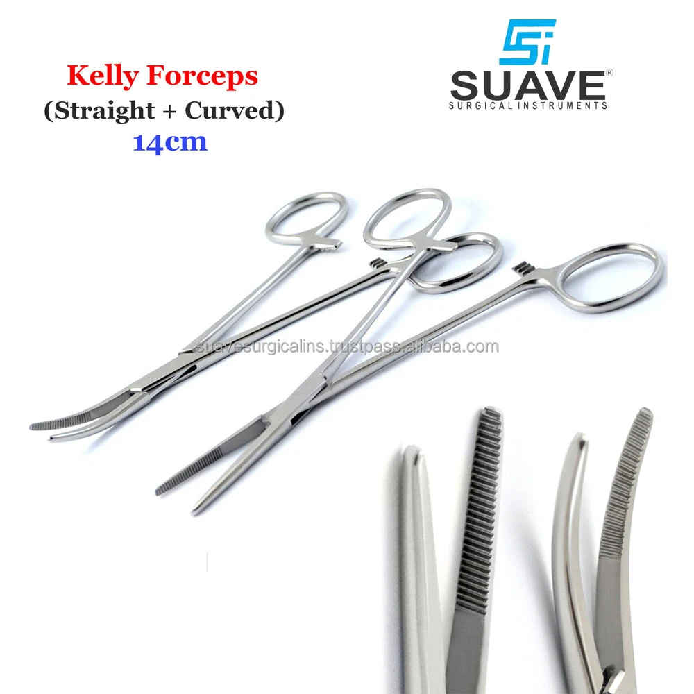 Hemostatic Forceps Locking Artery Clamps Pliers Straight & Curved ...