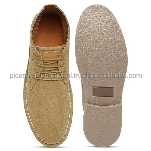 Manufacturer and Supplier of Custom Logo Formal Casual Wear Office Party Wear 100% Swede Genuine Leather Ancle Boot Shoes