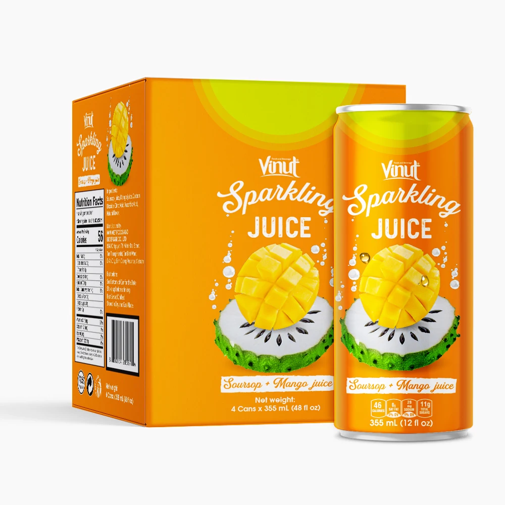 330ml Can VINUT Sparkling Red Dragon Juice Carbonated Drink Vietnam Suppliers Manufacturers