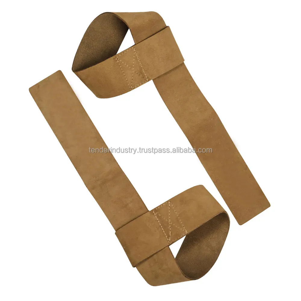 Gym Weightlifting Genuine Leather Gym Lifting Straps Split Leather