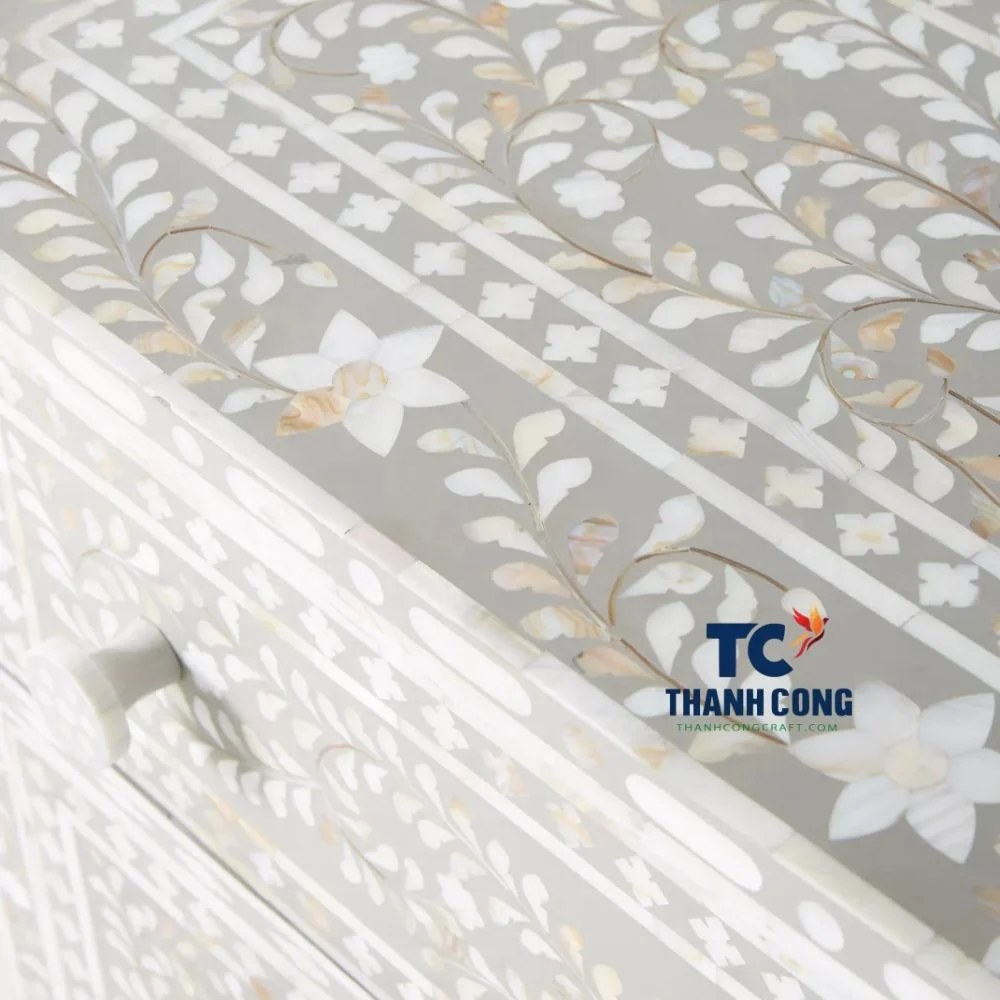 Лучшая роскошная мебель для шкафа: перламутровая Инкрустация с тремя ящиками элегантное мастерство вневременного дизайна интерьера.