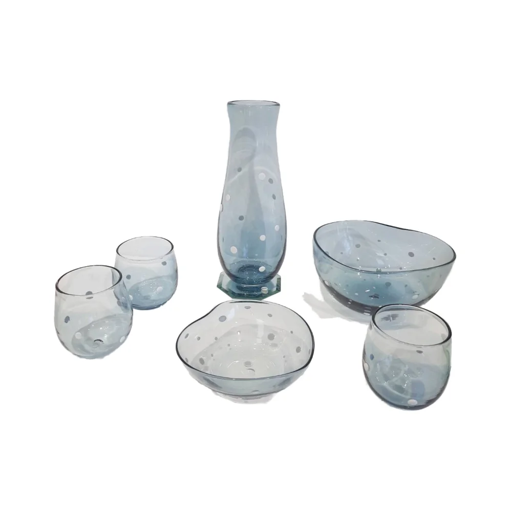 Unique Hand Blown Abstract Pattern Murano Glass Vase