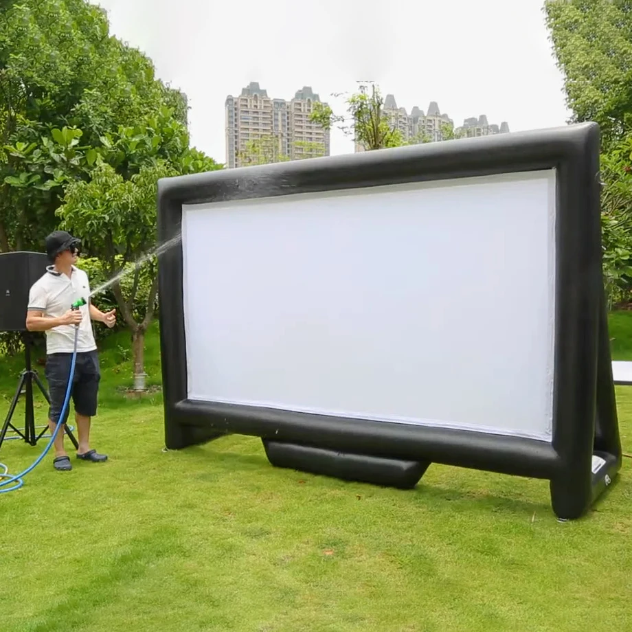 Горячая Распродажа! Для использования на открытом воздухе мгновенный ТВ-проектор экран для фильма надувной