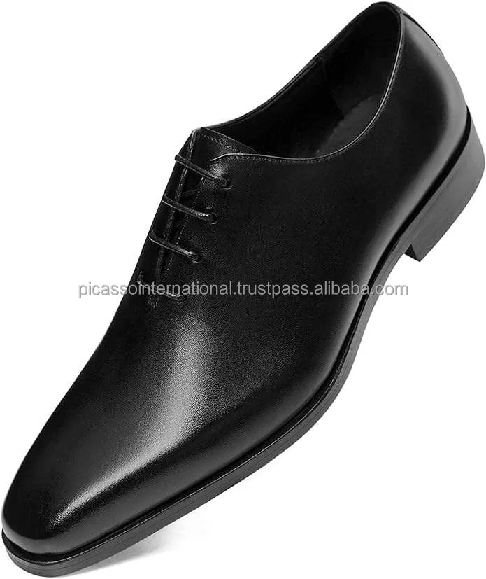 Superior Quality Custom Logo Formal Dress Shoes for Men Genuine Leather Party Wear with EVA Insole Direct Export from India