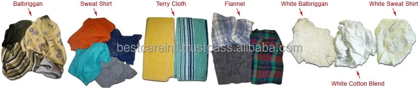 White Cotton Cleaning Rags - High Absorption & Durability