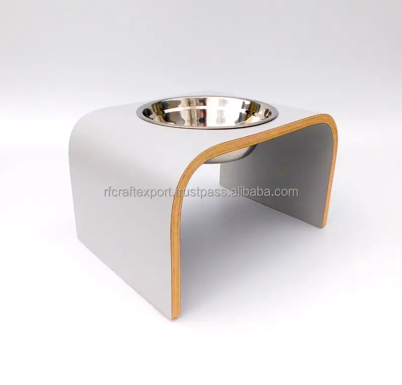 High Quality Cat Feeding Station with Rustic Bone Diner Wrought Iron Stainless Steel Food and Water Bowl Pet Feeder Stand