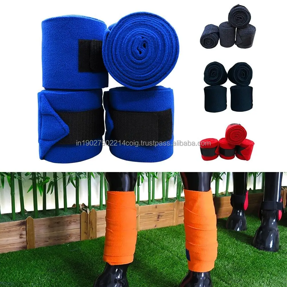 Horse Polo Leg Wraps,Set Of 4 Soft Horse Polo Wrap Set,Elastic