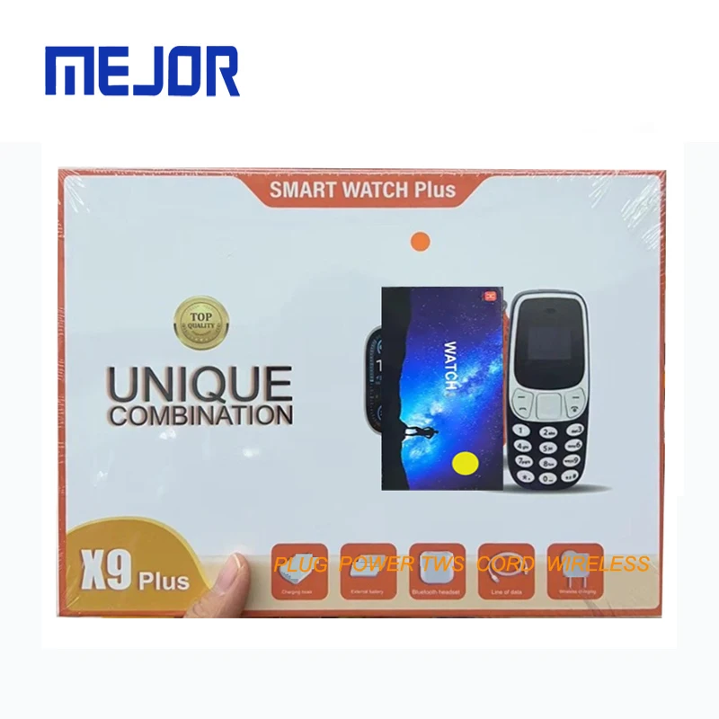 Mini Cell Phone Smartwatch Seven Straps Plus Wireless Watches Gift Set X9 Max Suit Smart Watch 7Strap