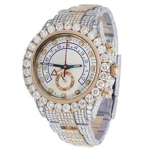 New High-quality Business-style Men's Mechanical Watch Diamond-set Moissanite Luminous Waterproof Stylish Automatic Casual Watch