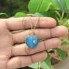 3.Oeil de chat bleu avec CZ blanc