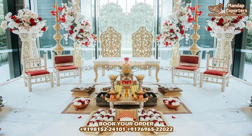 Exclusive Design Wedding Mandap Chair For Sale Gujarati Wedding Designer Vedi Chairs Wooden Hand