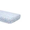 White with blue pattern