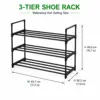 Black 3 Tier Shoe Rack