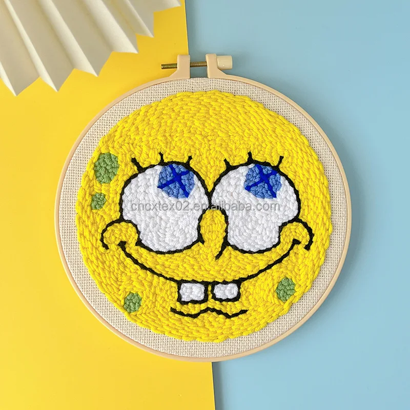 Changxu Handmade Crochet Kit Beginners DIY Animal Style-Sponge Boby Duck Tulip Needle Punch Wool Russian Stamp Cross Stitch