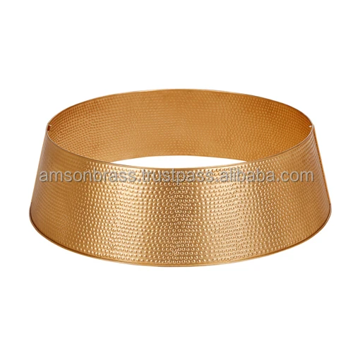Tree Collar Golden Finished Hammered Christmas Tree Collar Buy Festival Decoration Christmas