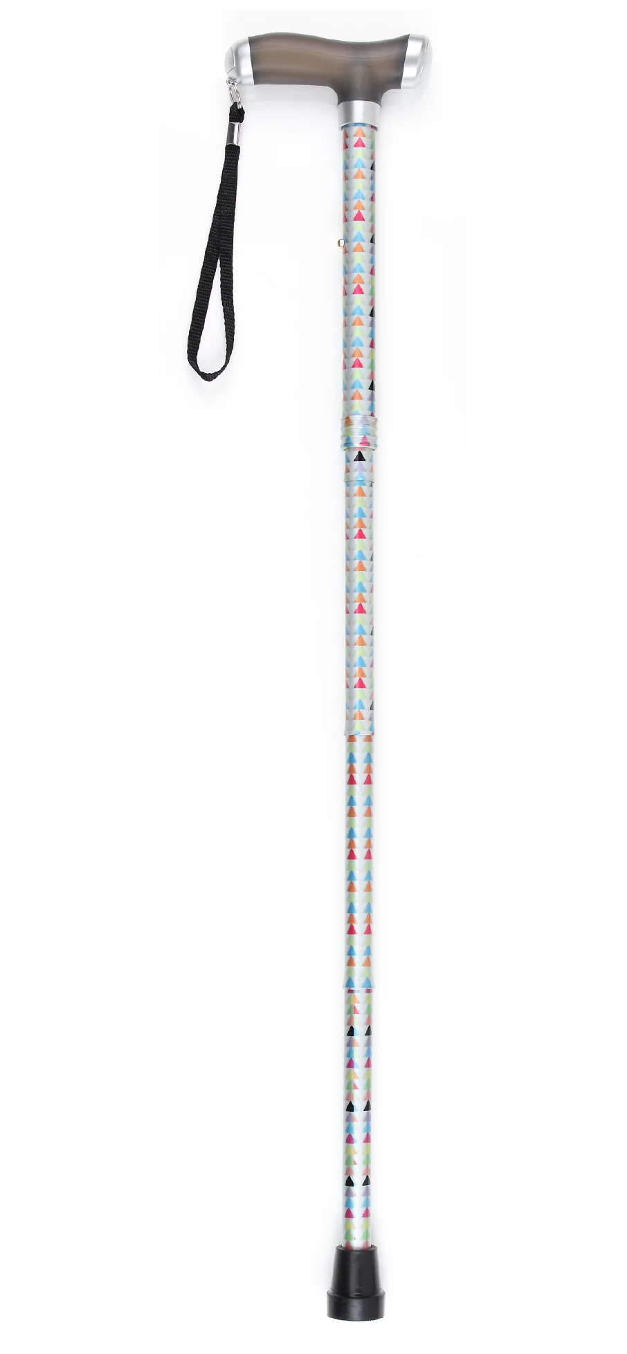 Silicone Handle Foldable Walking Stick with Soft Grip OEM Walking Cane for Outdoor