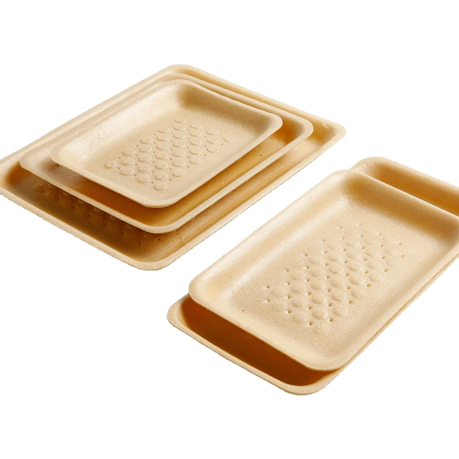 Styrofoam Plates Black Color Meat Packaging Disposable PS Foam Tray Supplier