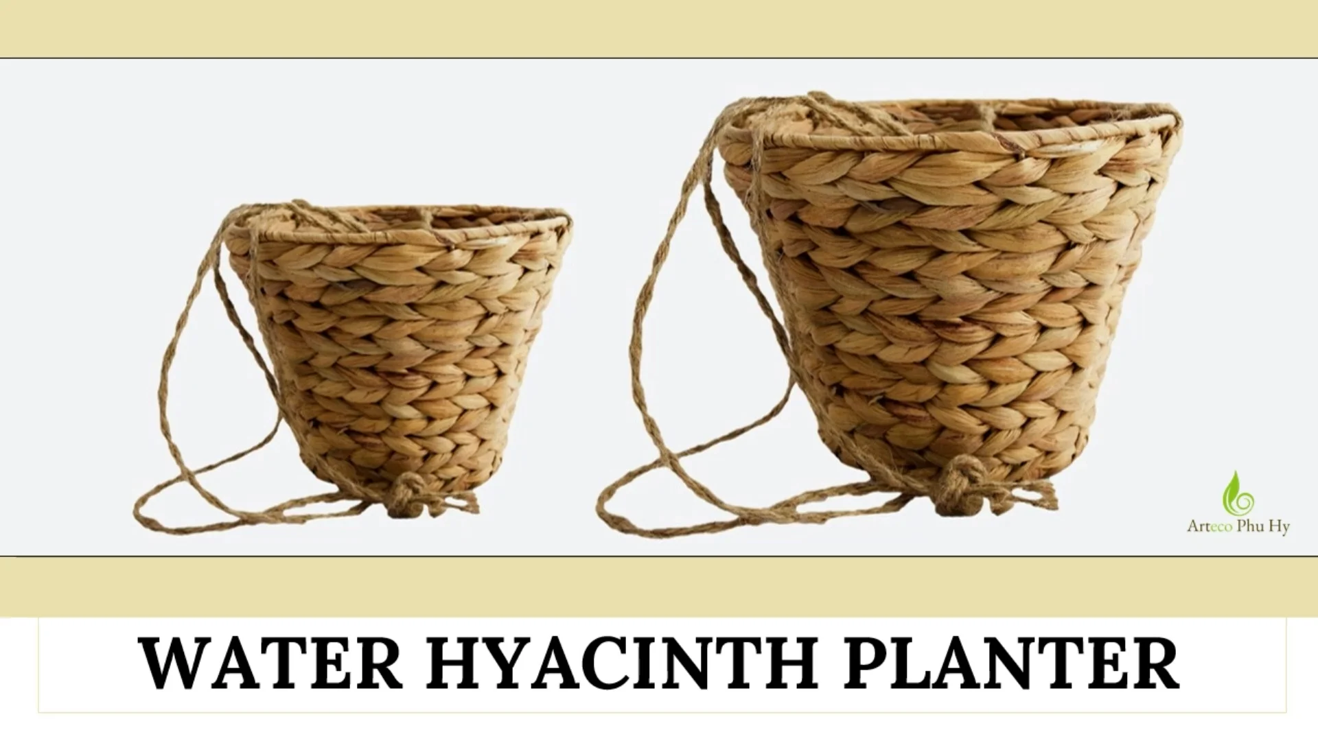 Basic Harsh Water Hyacinth Pot Plant Holder Cylindershaped Woven