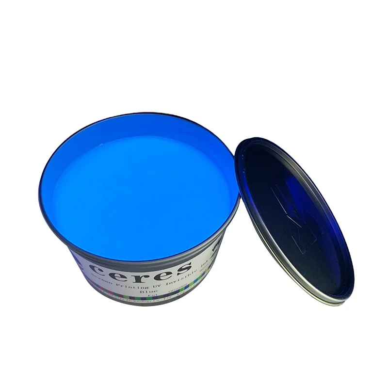 UV Screen Printing Invisible Ink,Colorless to Blue,UV Dry,1kg/can