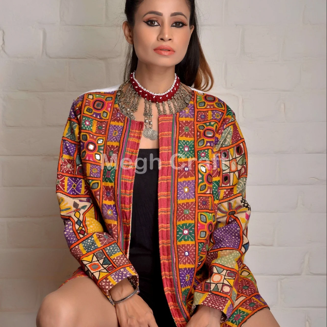 mirror work ethnic jackets