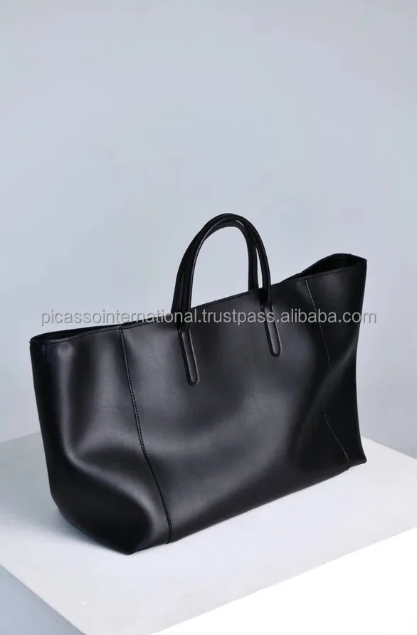 Eye Catching Design Luxury Stylish Look Good Quality Women Genuine Leather Tote Handbag at Direct Factory Price