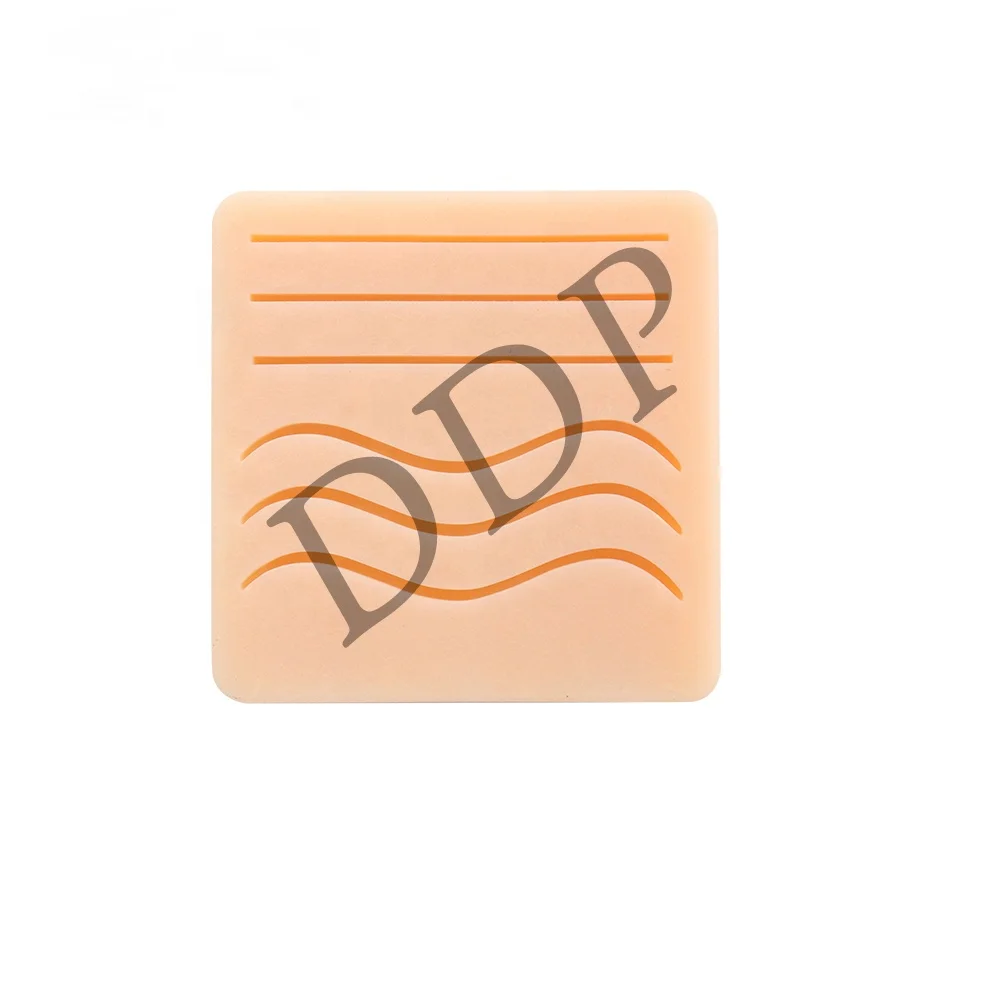 DDP Customize Skin Suture Pad Cheap Suture Pad Silicon Medical Training Skin Model With 20 Pre-Cut Wounds for Medical Practice
