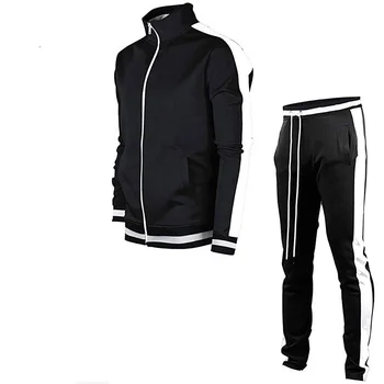 Customized Men Tracksuit Full Front Zipper With Ribbed Cuffs | Jogging ...