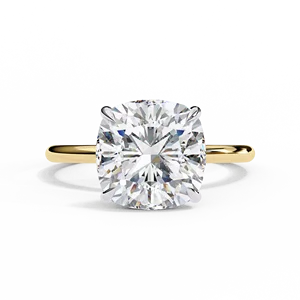 Top Selling 2.75 Carat Moissanite Cushion Cut Diamond Ring Engagement Solitaire Ring Jewelry 18k Yellow Gold Ring