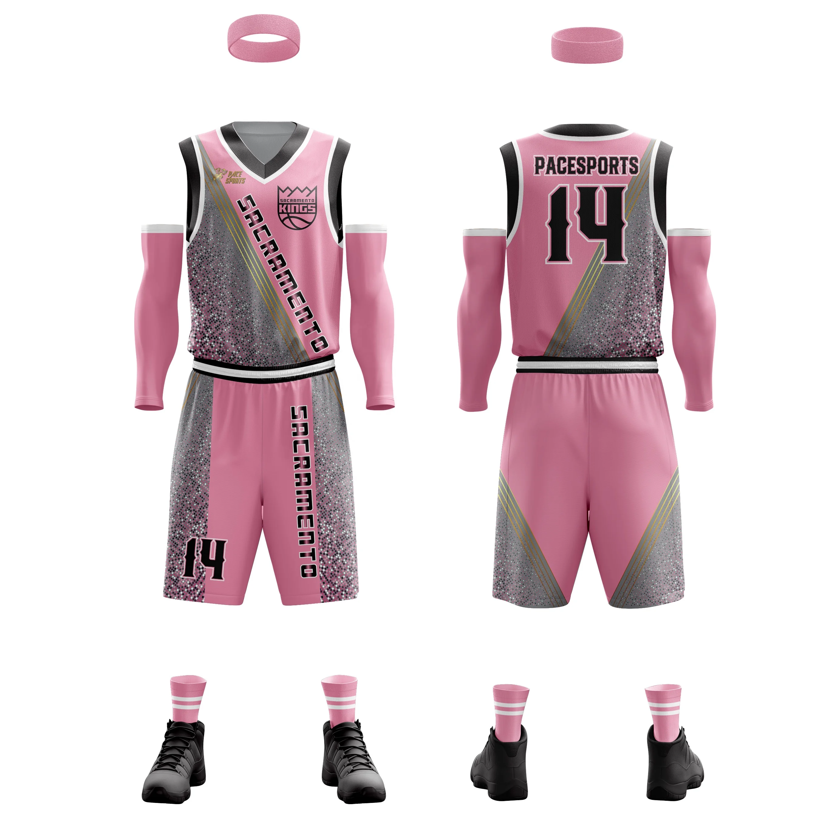 Custom Sublimated Basketball Jersey - Pink Delusion